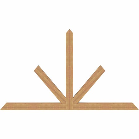 Ekena Millwork Saratoga Timber Gable Bracket, Western Red Cedar, 108"W x 63"H x 5 1/2"D x 5 1/2"F, 14/12 Pitch GBW108X63X0606SAR00SWR